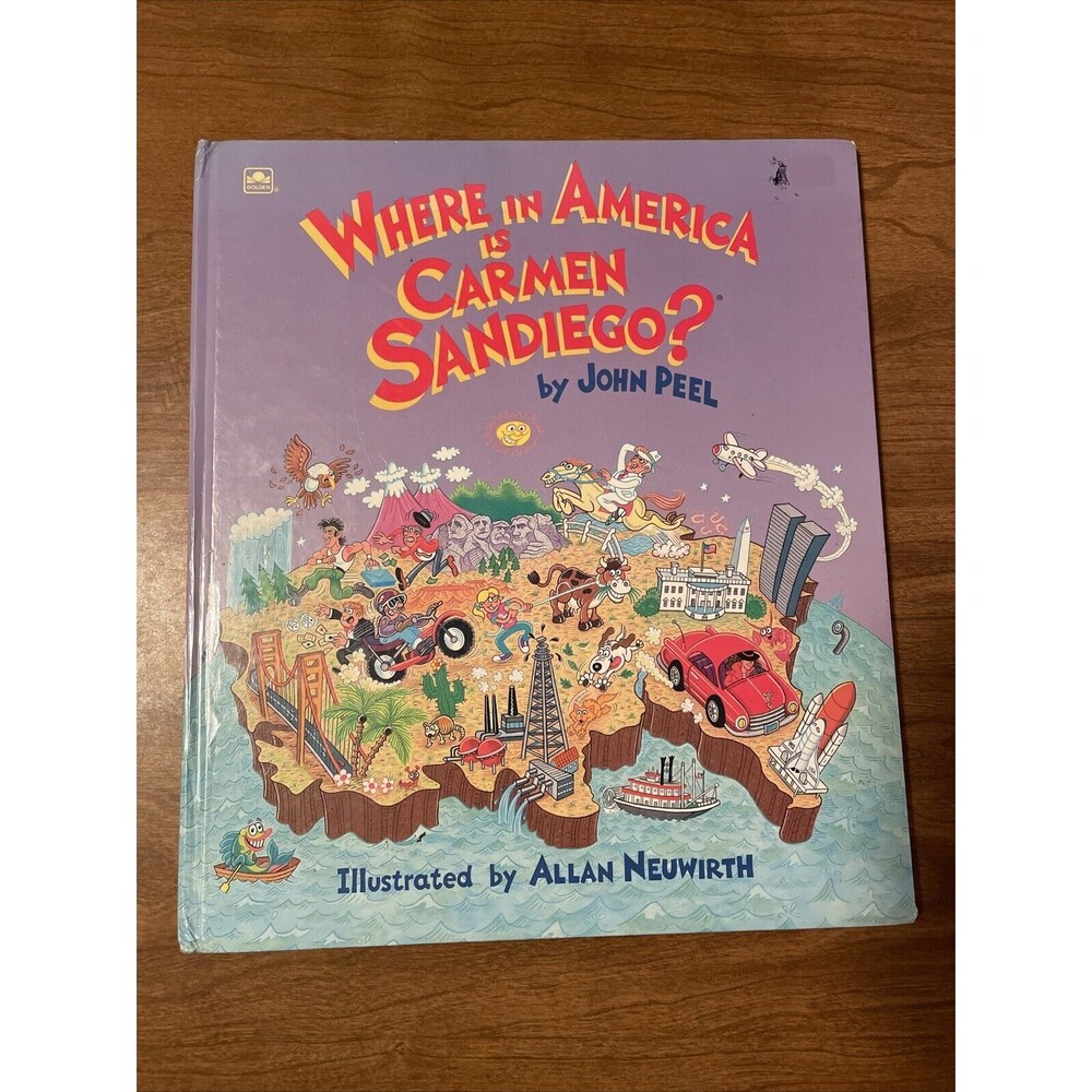 Where in America Is Carmen Sandiego? Hardcover By John Peel 1992 *ROUGH*